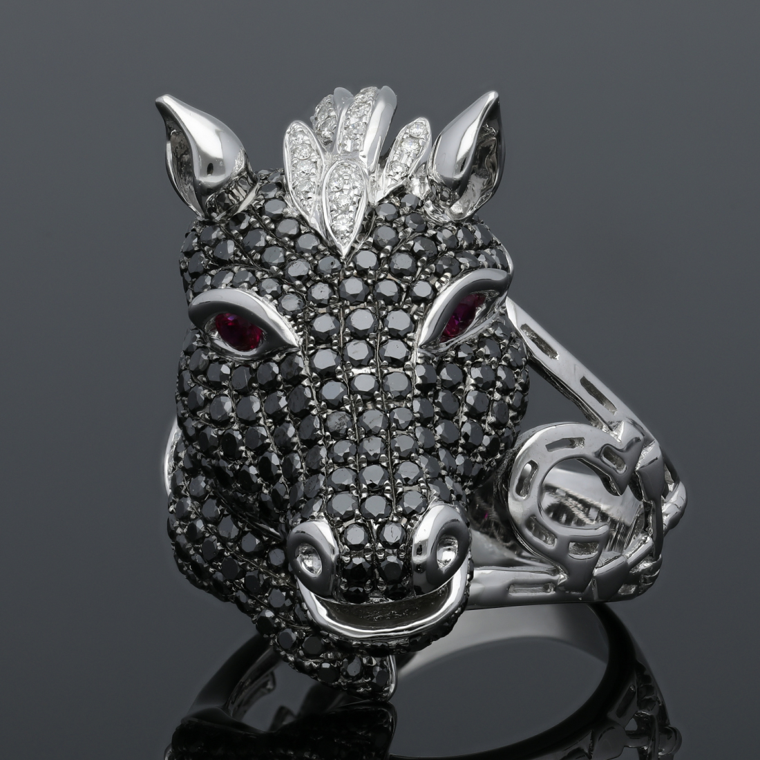 K18WG 馬モチーフリング