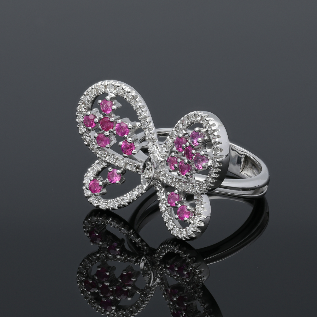 K18 蝶モチーフリング